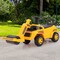 Toddler Ride on Car with Adjustable Roller and Under-Seat Storage-Yellow